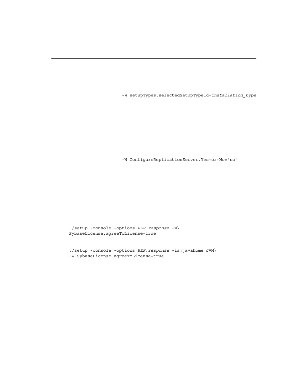 Installing in console mode with a response file, Installing in silent mode | Sybase 15 User Manual | Page 47 / 74