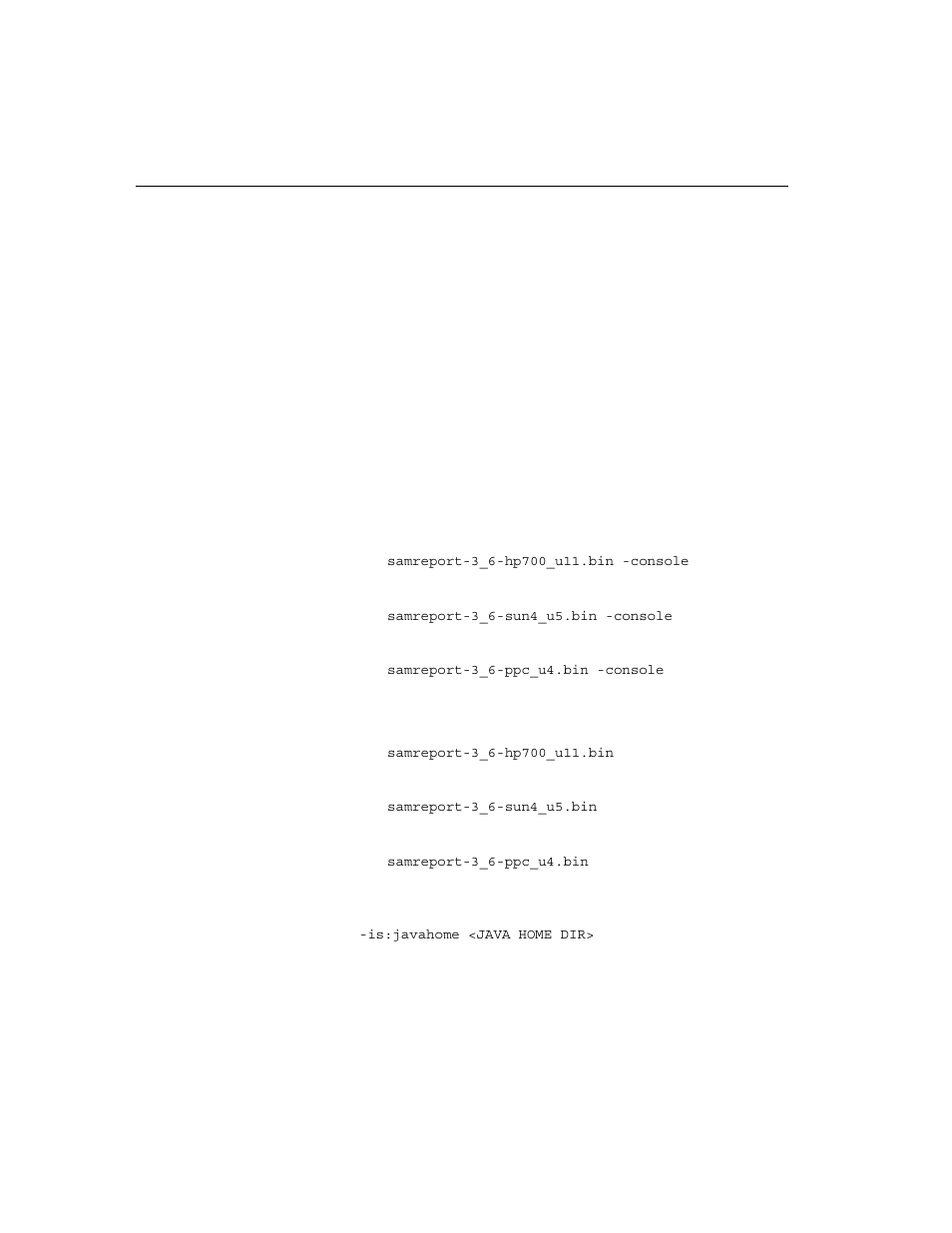 Installing the java runtime environment, Installing samreport | Sybase 15 User Manual | Page 64 / 74