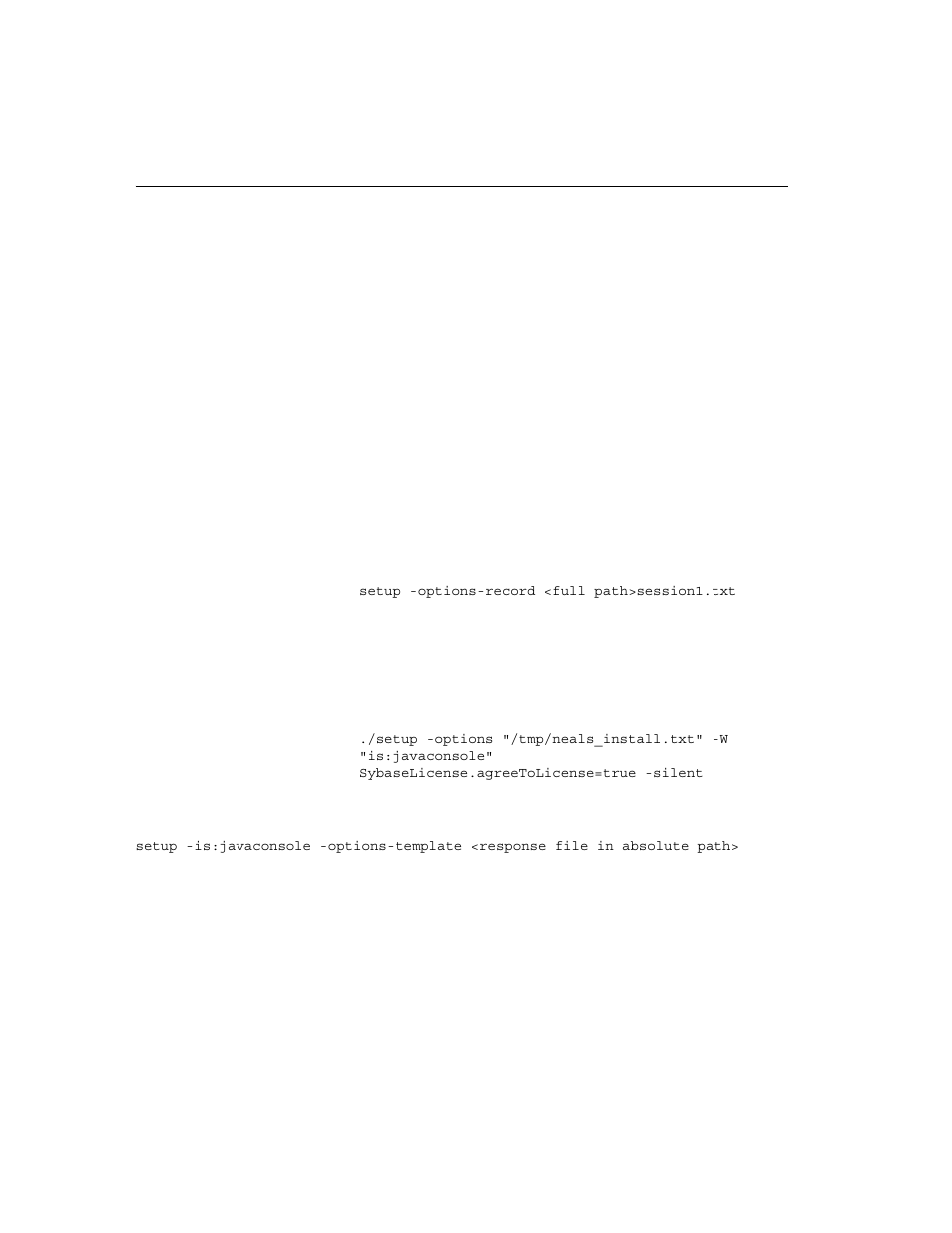 Silent installation | Sybase ADAPTIVE 15.0.2 User Manual | Page 138 / 160