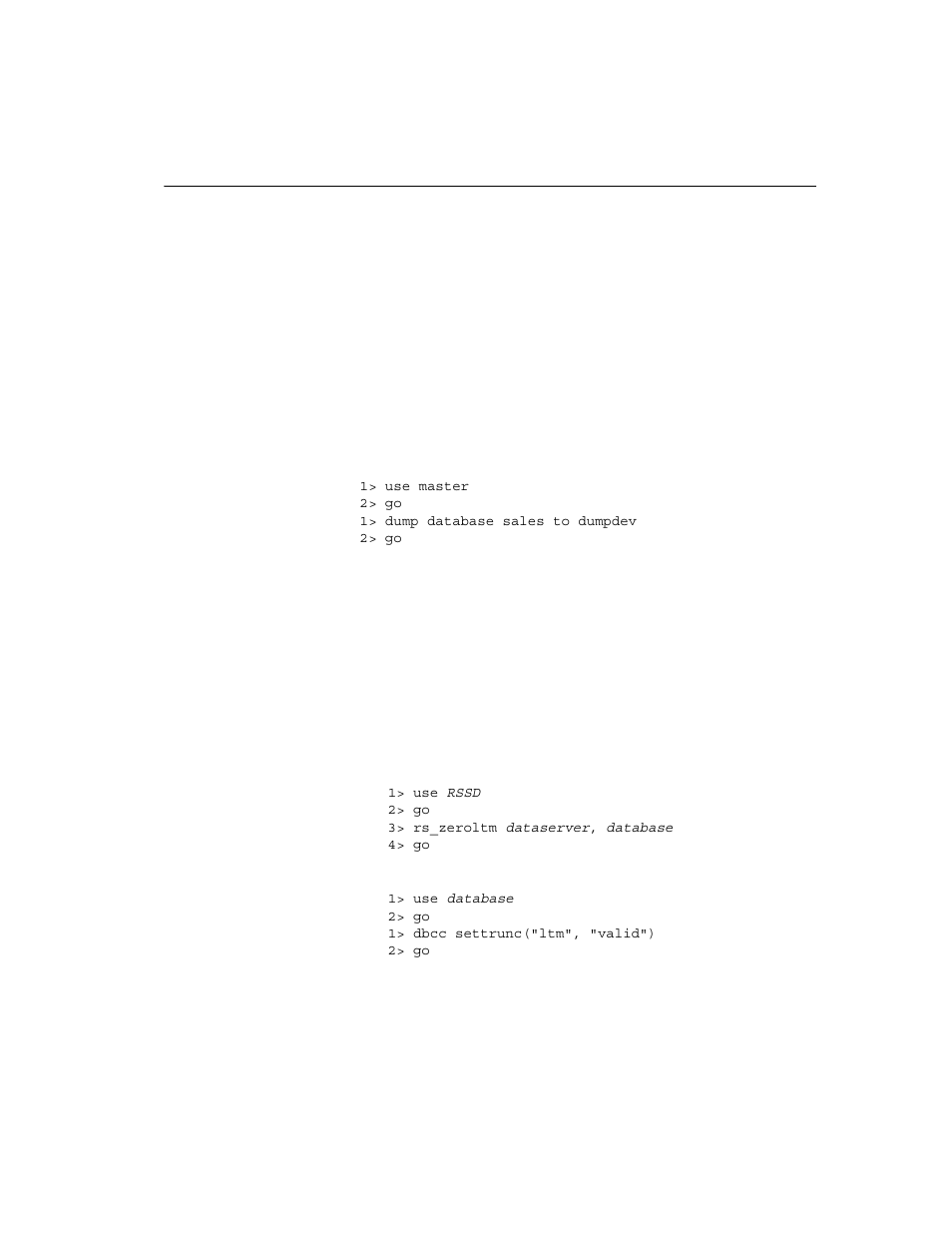 Reenabling replication server, Removing old log records, Reenabling replication | Sybase ADAPTIVE 15.0.2 User Manual | Page 89 / 160