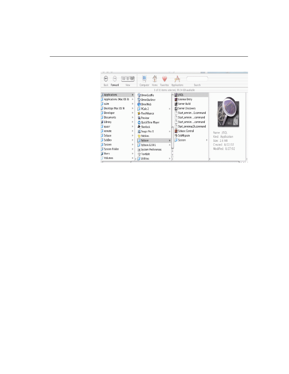 Figure 1-16: jisql icon | Sybase MAC OS X User Manual | Page 29 / 54