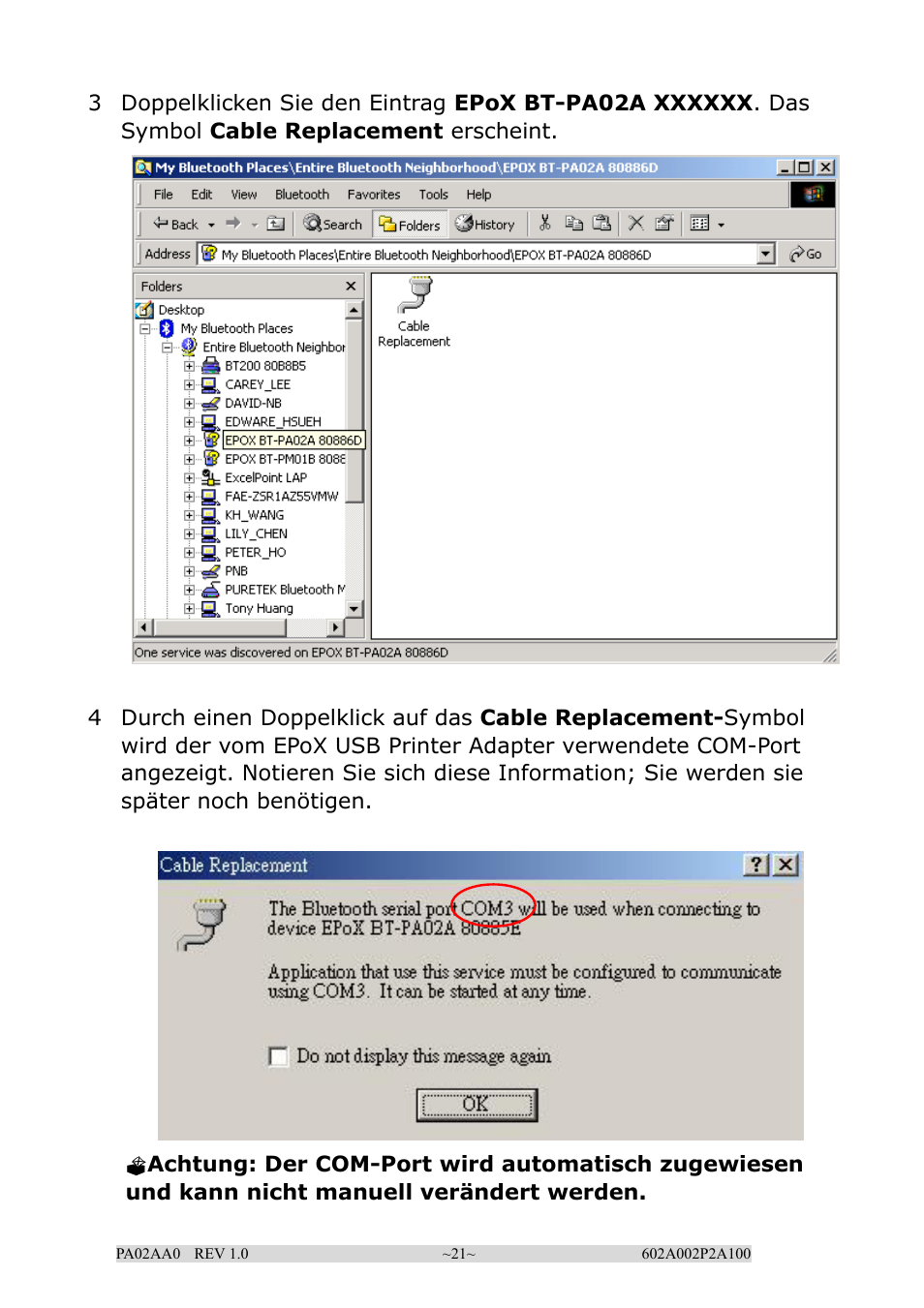 EPoX Computer BT-PA02A User Manual | Page 21 / 59