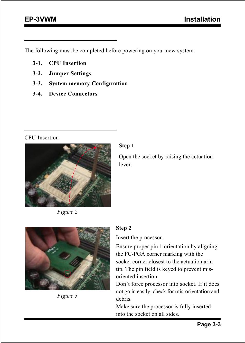 Installation ep-3vwm, Easy installation procedure | EPoX Computer EP-3VWM User Manual | Page 15 / 69