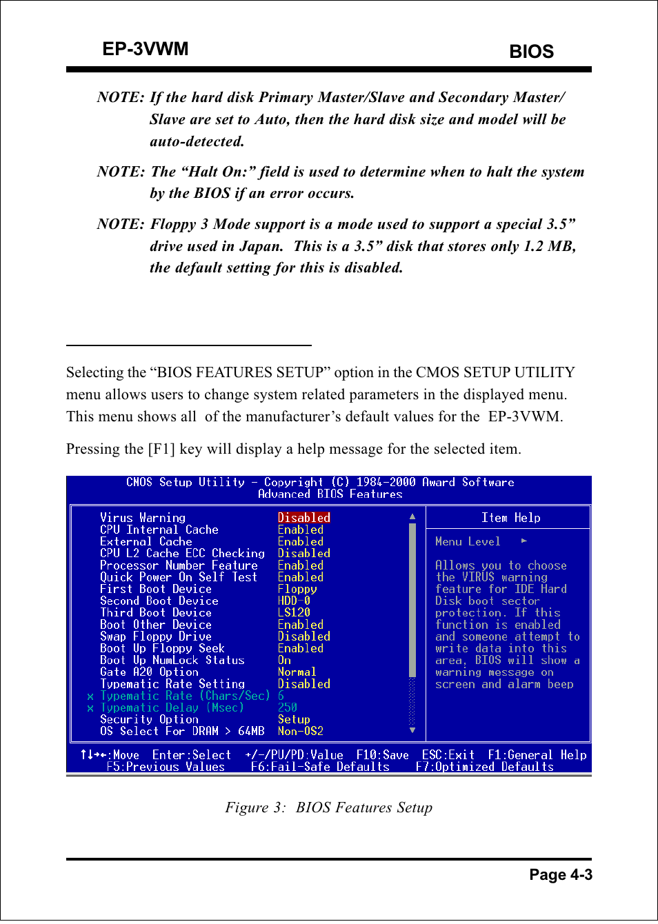Bios ep-3vwm, 2 advanced bios features | EPoX Computer EP-3VWM User Manual | Page 25 / 69