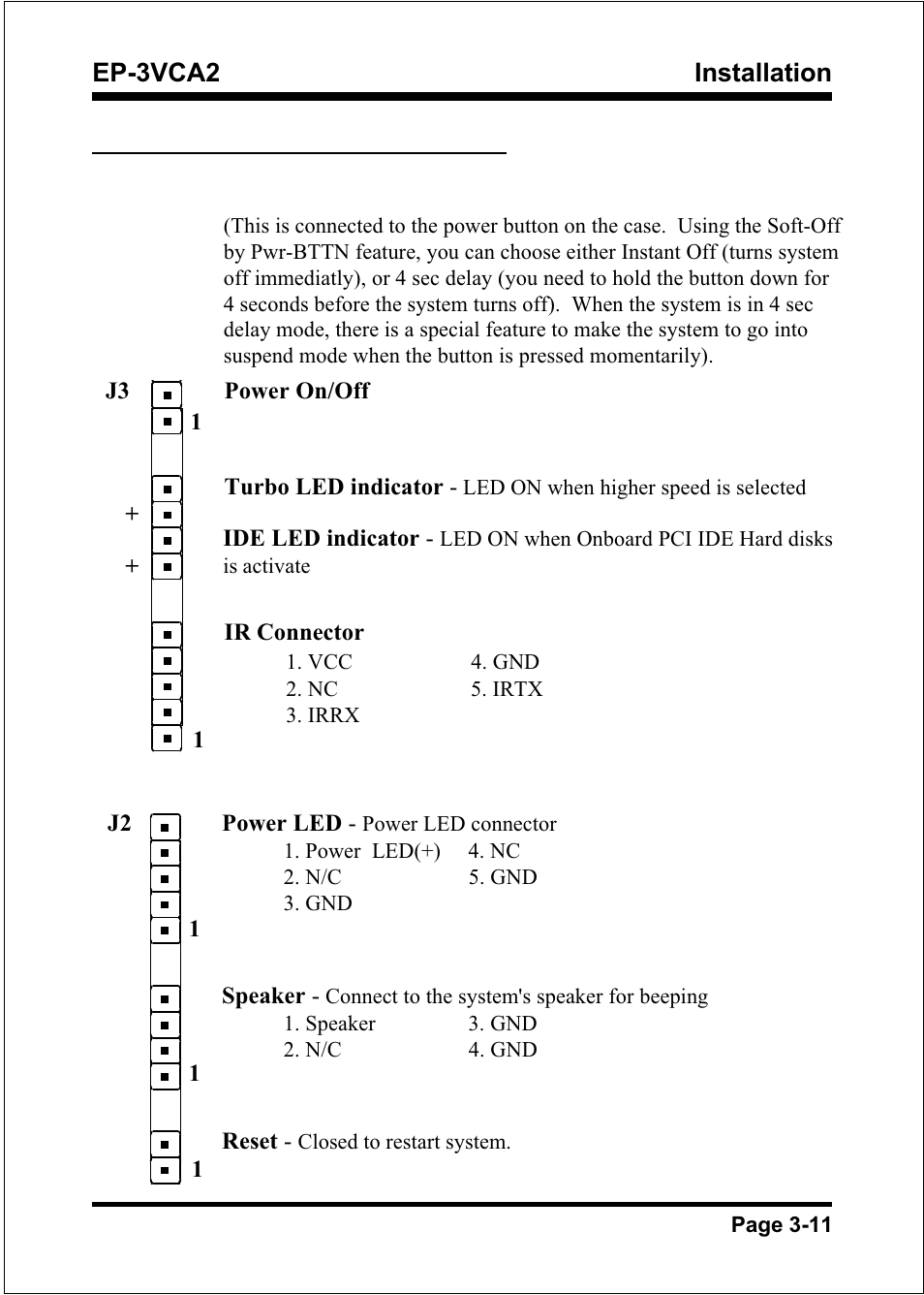 Installation ep-3vca2, Device connectors | EPoX Computer EP-3VCA2 User Manual | Page 23 / 71