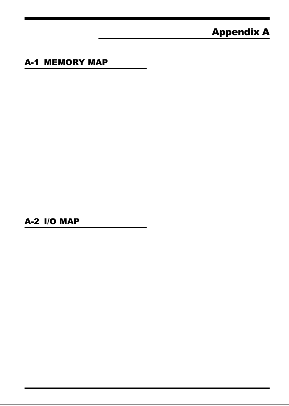 Appendix a, Appendix ep-6vba, A-2 i/o map | EPoX Computer EP-6VBA User Manual | Page 57 / 69