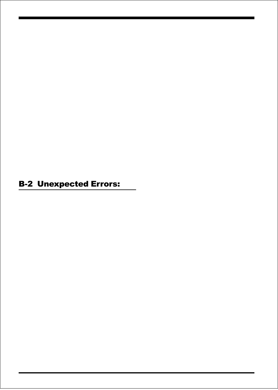 Appendix ep-6vba, B-2 unexpected errors | EPoX Computer EP-6VBA User Manual | Page 64 / 69