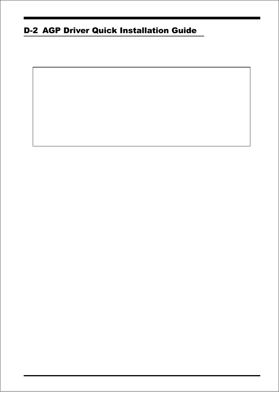 Appendix ep-6vba, D-2 agp driver quick installation guide | EPoX Computer EP-6VBA User Manual | Page 69 / 69