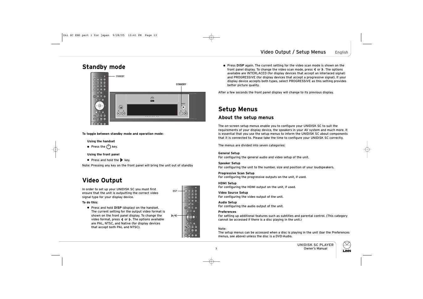 ENG Electric UNIDISK SC PLAYER User Manual | Page 13 / 42