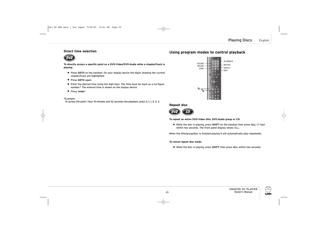 Signal band mono dvd surr | ENG Electric UNIDISK SC PLAYER User Manual | Page 29 / 42