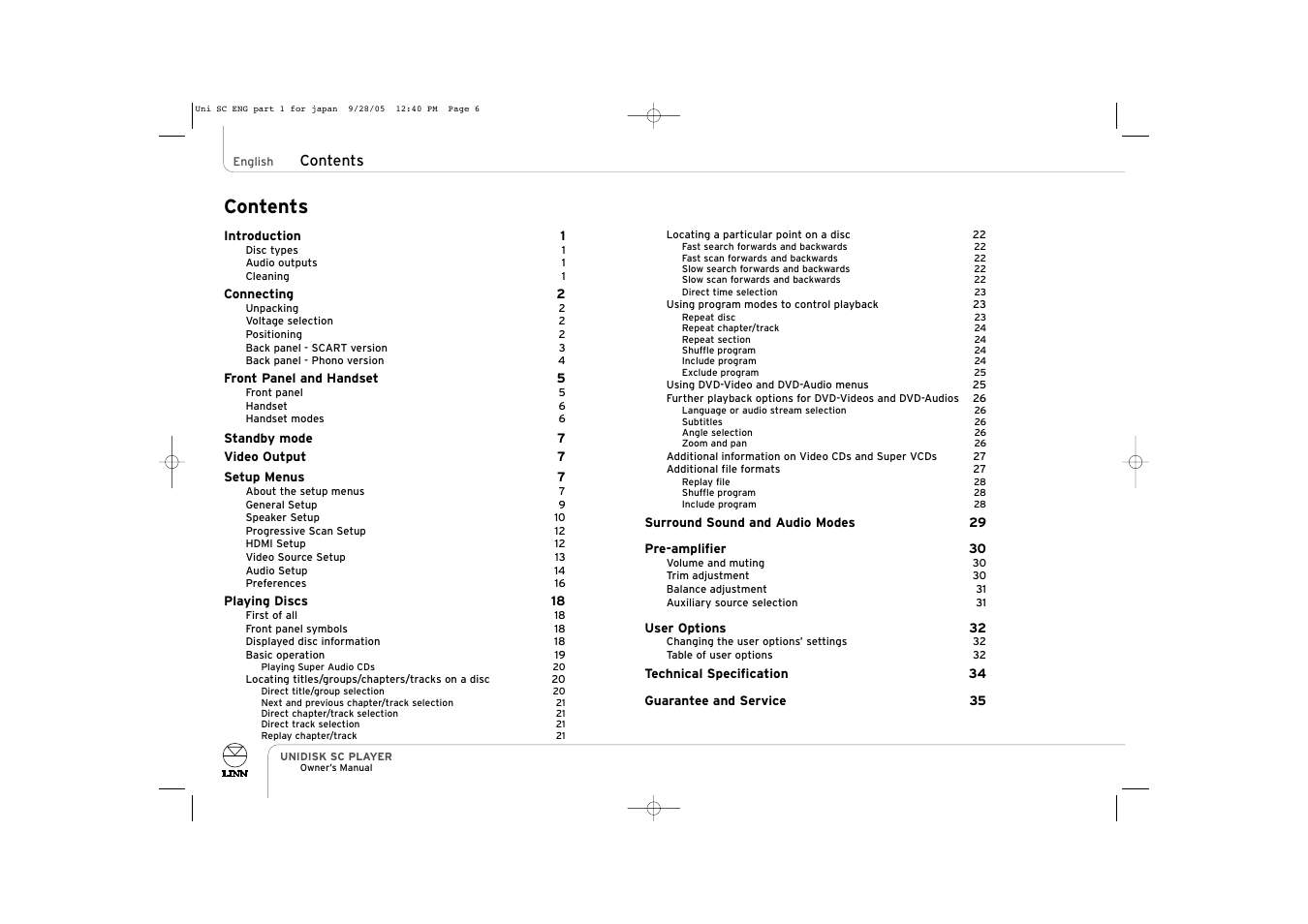 ENG Electric UNIDISK SC PLAYER User Manual | Page 6 / 42