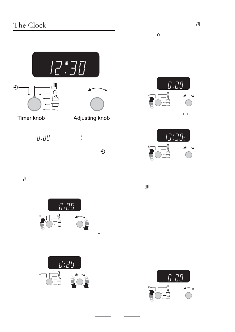 The clock, Setting the time of day | ELAN Home Systems U102110-07 User Manual | Page 9 / 40
