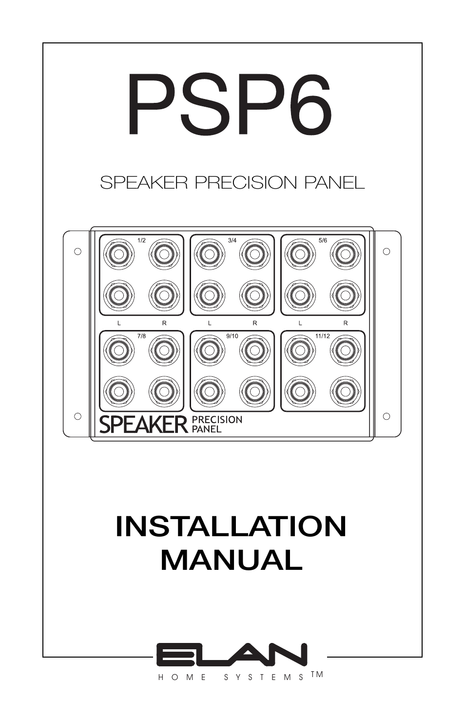 ELAN Home Systems PSP6 User Manual | 8 pages