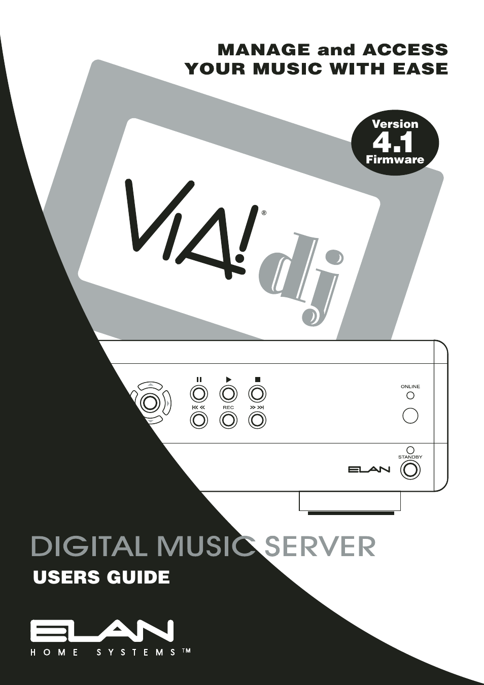 ELAN Home Systems Digital Music Server User Manual | 37 pages