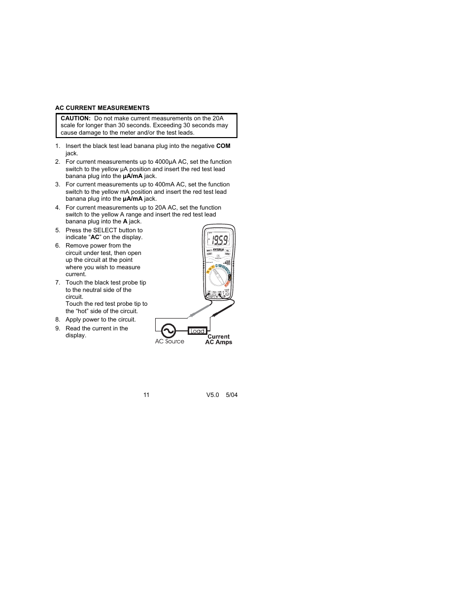 Extech Instruments 470 User Manual | Page 11 / 21