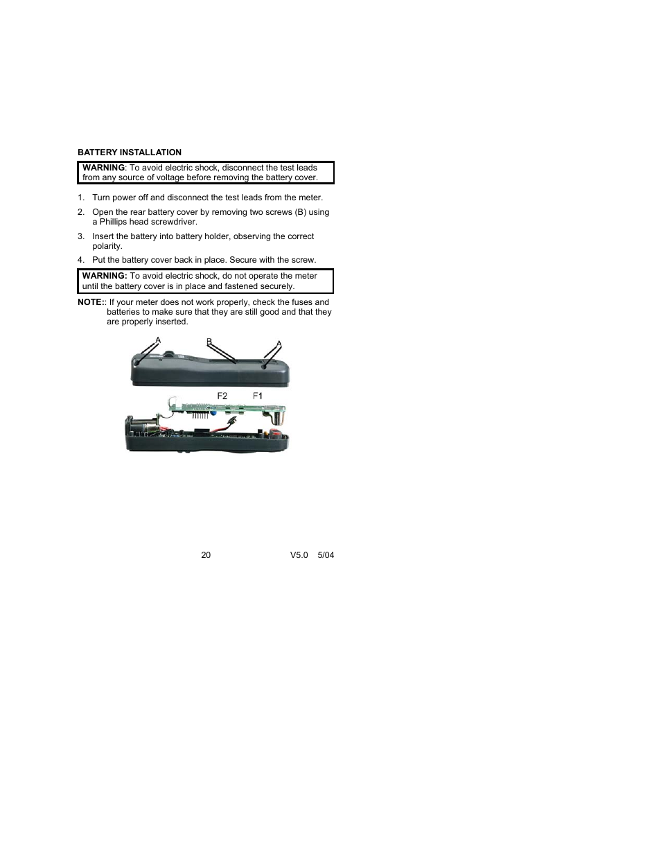 Extech Instruments 470 User Manual | Page 20 / 21