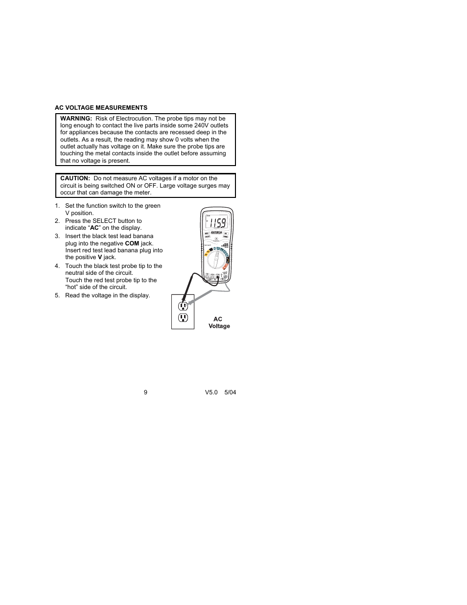 Extech Instruments 470 User Manual | Page 9 / 21