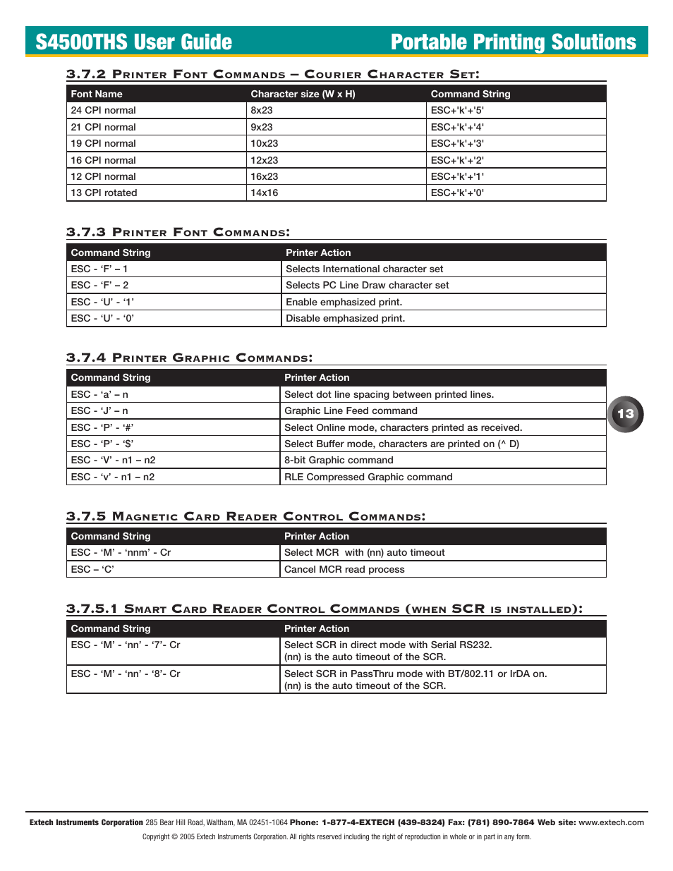 S4500ths user guide portable printing solutions | Extech Instruments S4500THS User Manual | Page 17 / 24