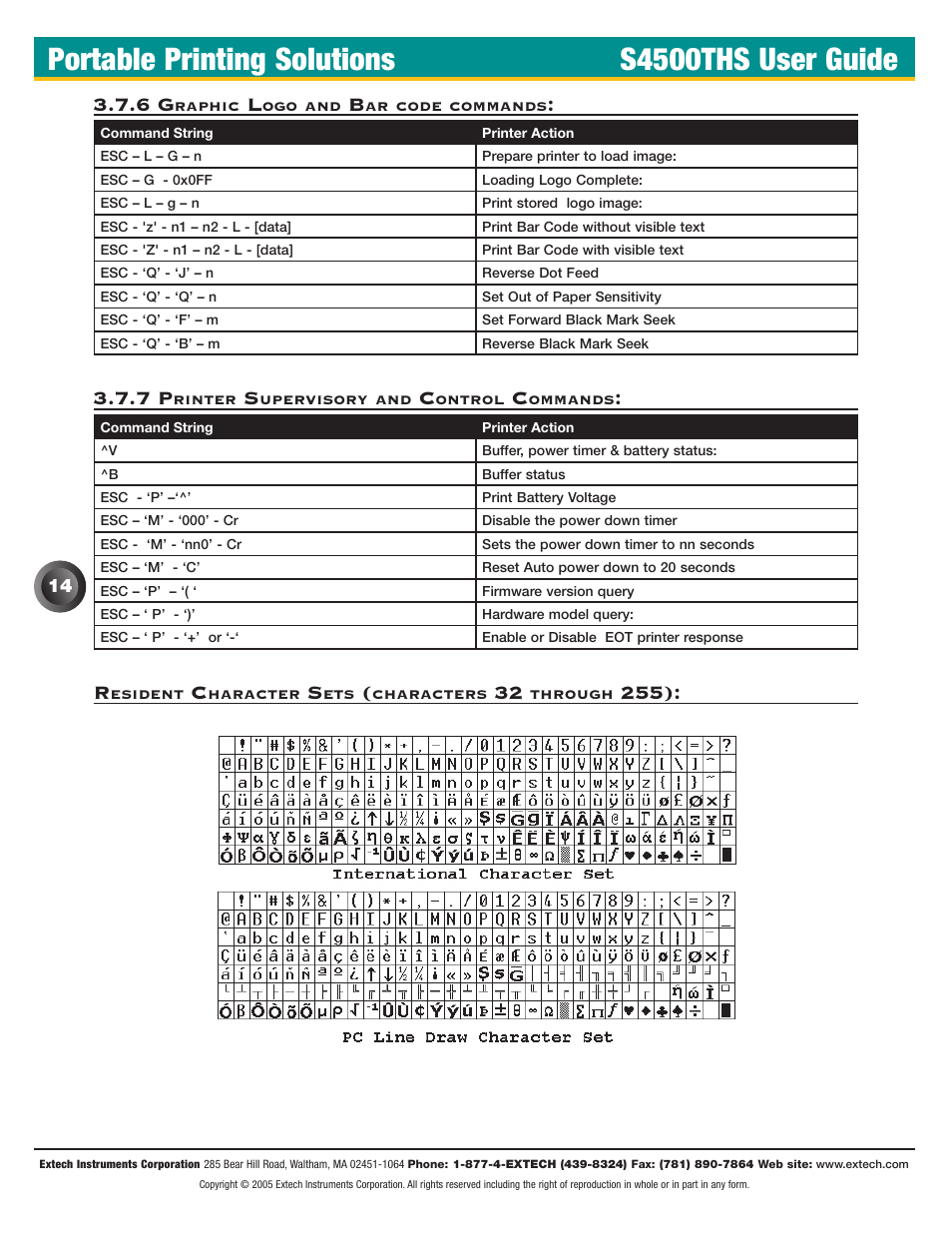 Portable printing solutions s4500ths user guide | Extech Instruments S4500THS User Manual | Page 18 / 24