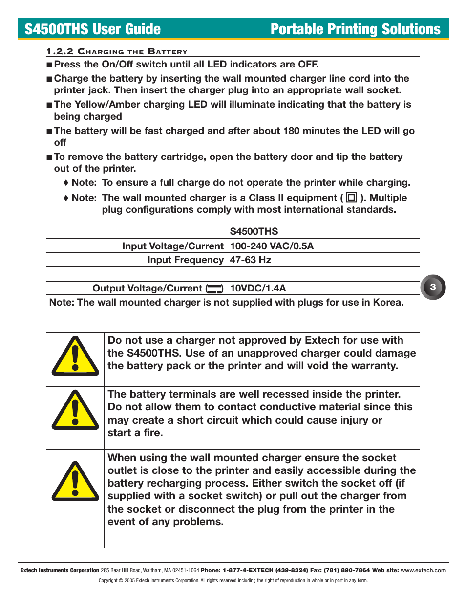 S4500ths user guide portable printing solutions | Extech Instruments S4500THS User Manual | Page 7 / 24