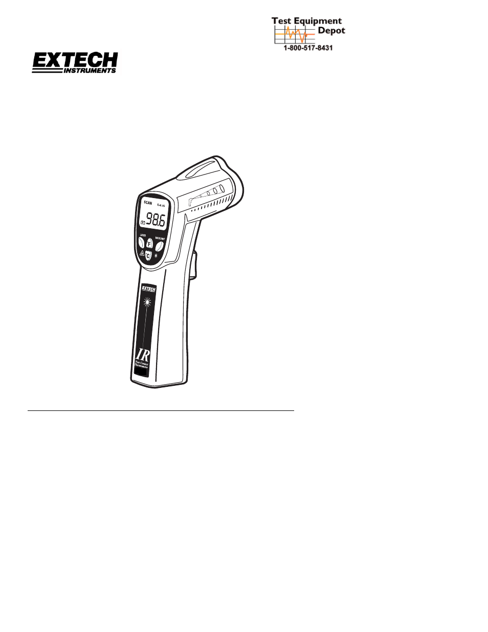 Extech Instruments LASER POINTER 42530 User Manual | 4 pages