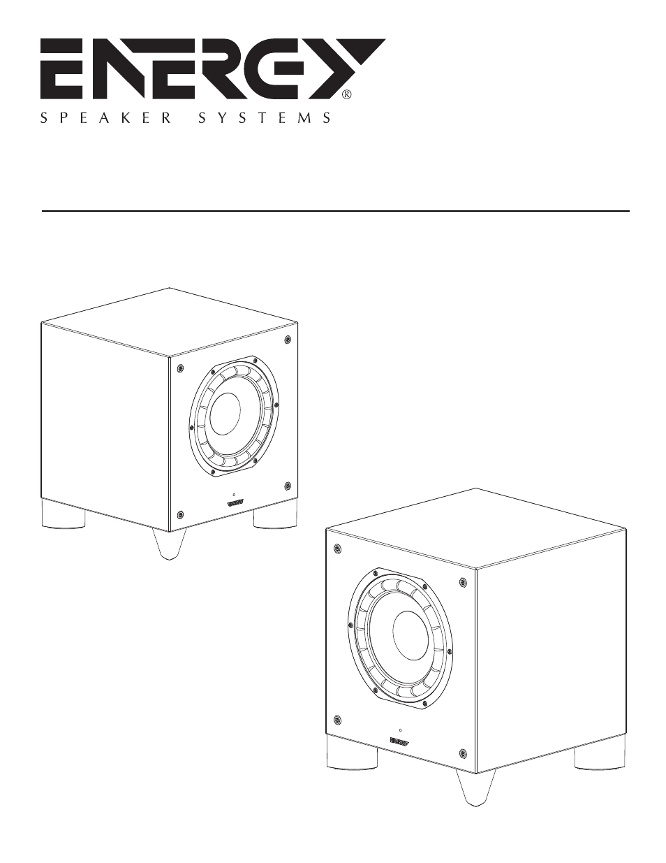 Energy Speaker Systems ESW-V Series User Manual | 32 pages