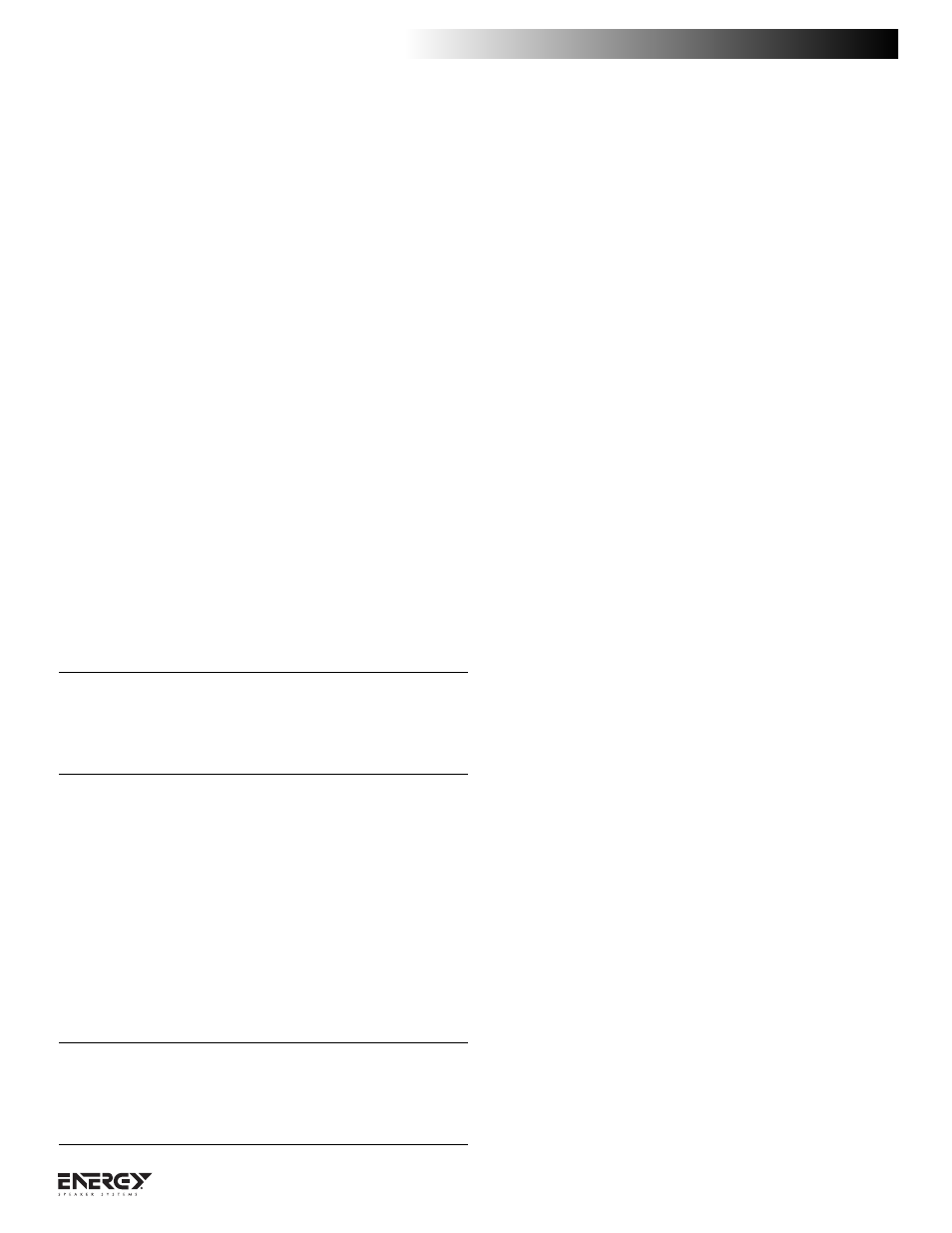Bi-amping“ anschluss, Platzieren der lautsprecher | Energy Speaker Systems C-50 User Manual | Page 15 / 36
