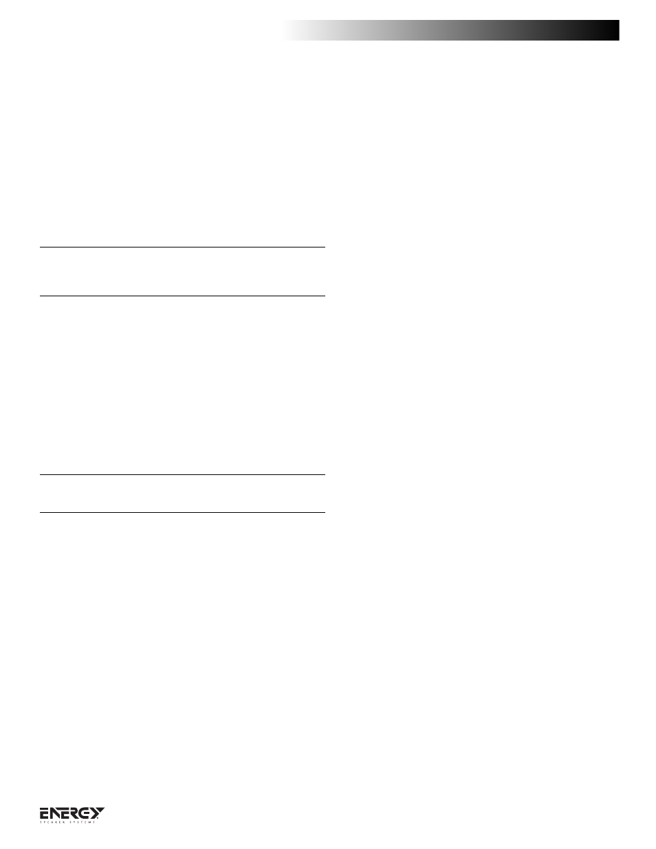 Plaatsing en aansluiting van uw luidsprekers | Energy Speaker Systems C-50 User Manual | Page 21 / 36