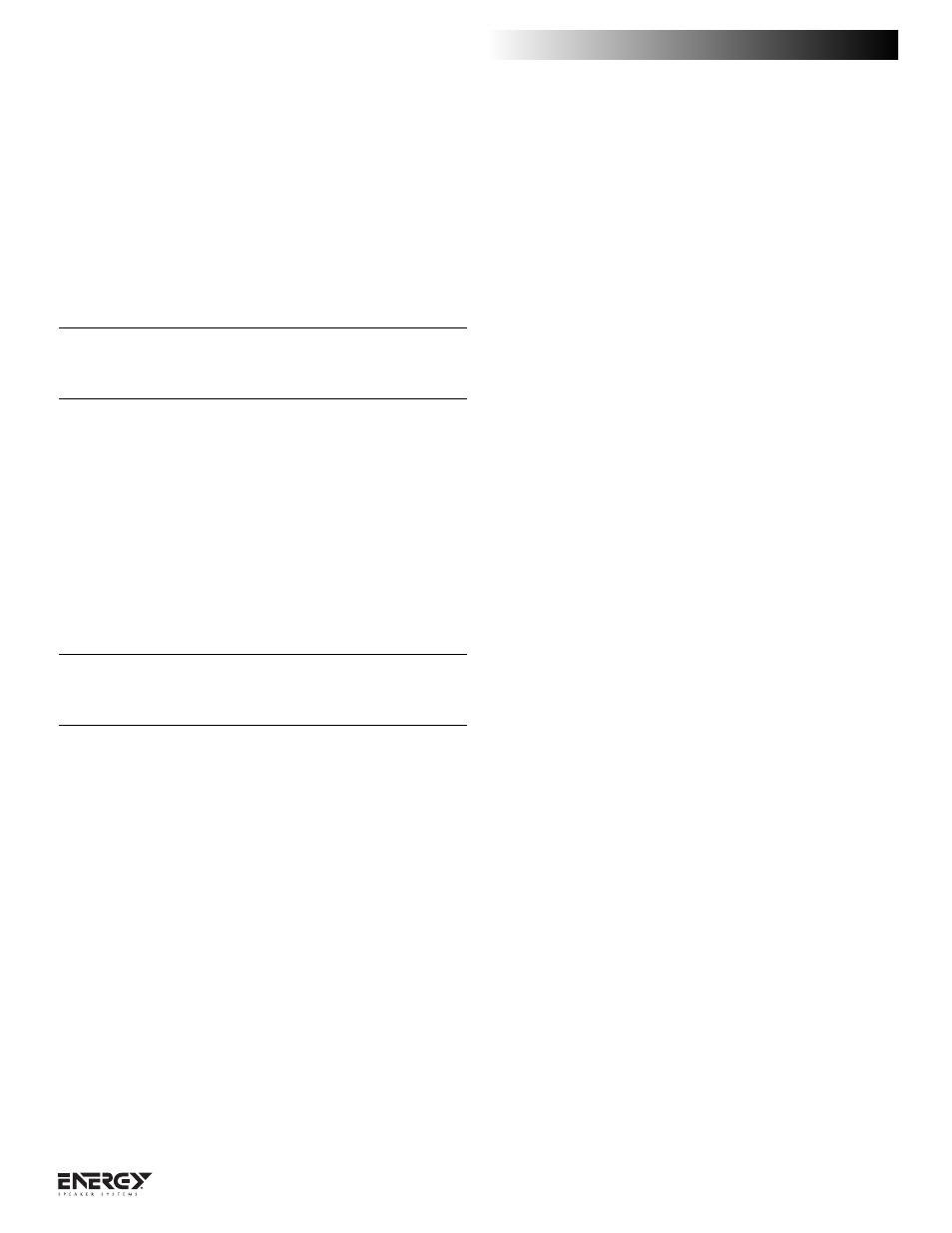 Bi-amplification method, Positioning and installing your speakers | Energy Speaker Systems C-50 User Manual | Page 3 / 36