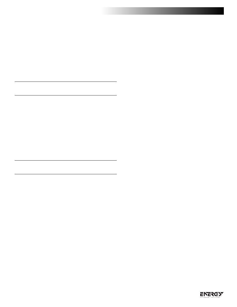 Emplacement et installation de vos enceintes | Energy Speaker Systems C-50 User Manual | Page 6 / 36