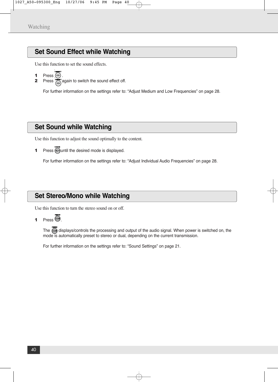 Energy Speaker Systems LTV46DA User Manual | Page 42 / 48