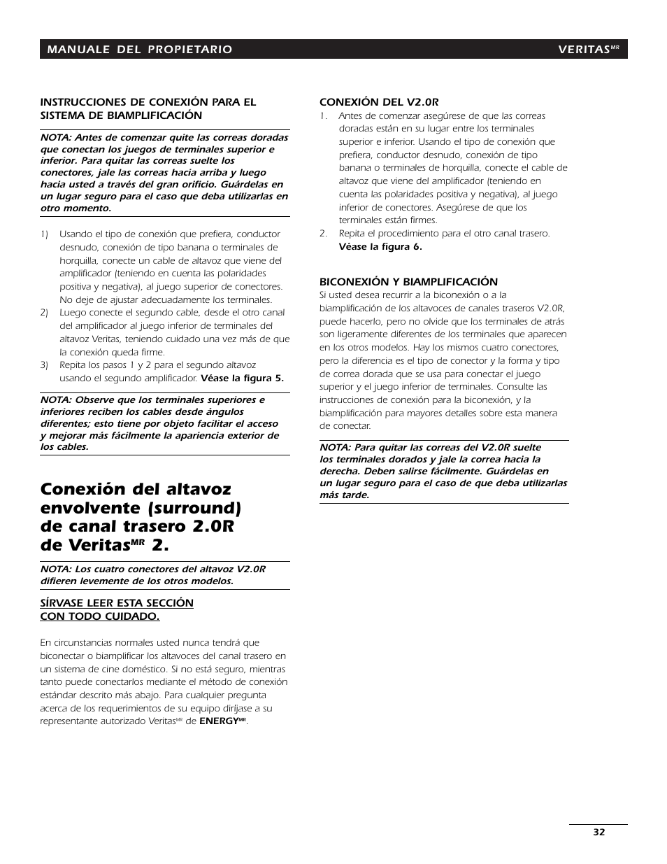 Energy Speaker Systems 7AI User Manual | Page 31 / 69