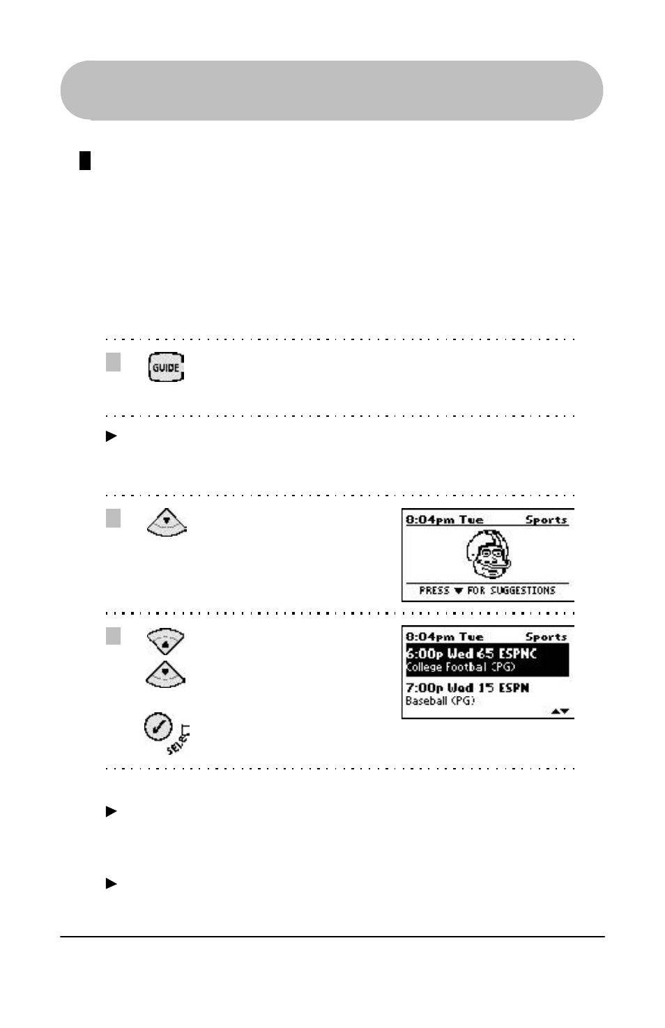 Using the remote, Suggestions | Evolve Communications RD5000 User Manual | Page 34 / 76