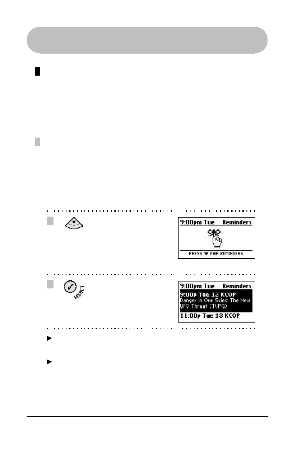 Using the remote, Reminders, Reminders notification | Evolve Communications RD5000 User Manual | Page 35 / 76