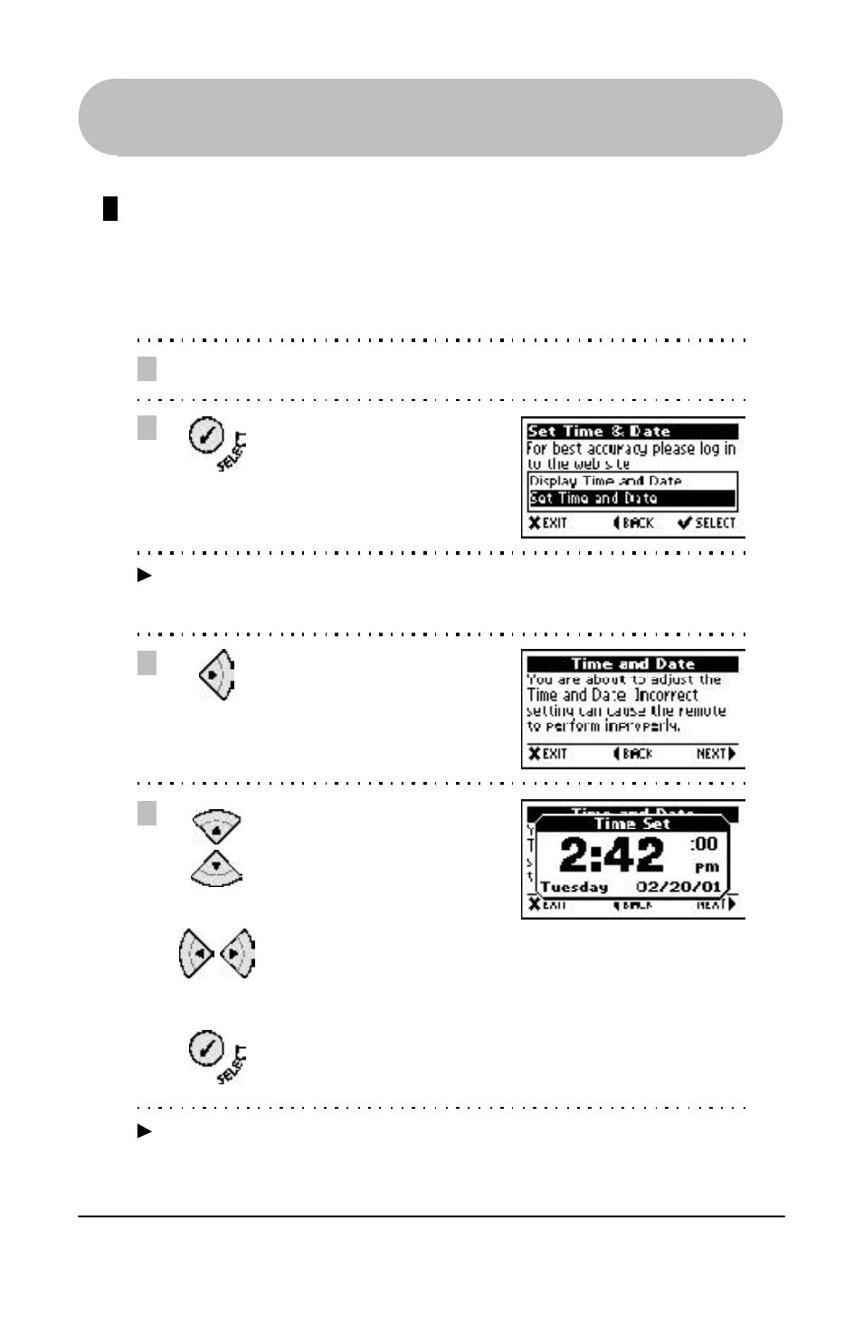 Using the remote, Time and date | Evolve Communications RD5000 User Manual | Page 43 / 76