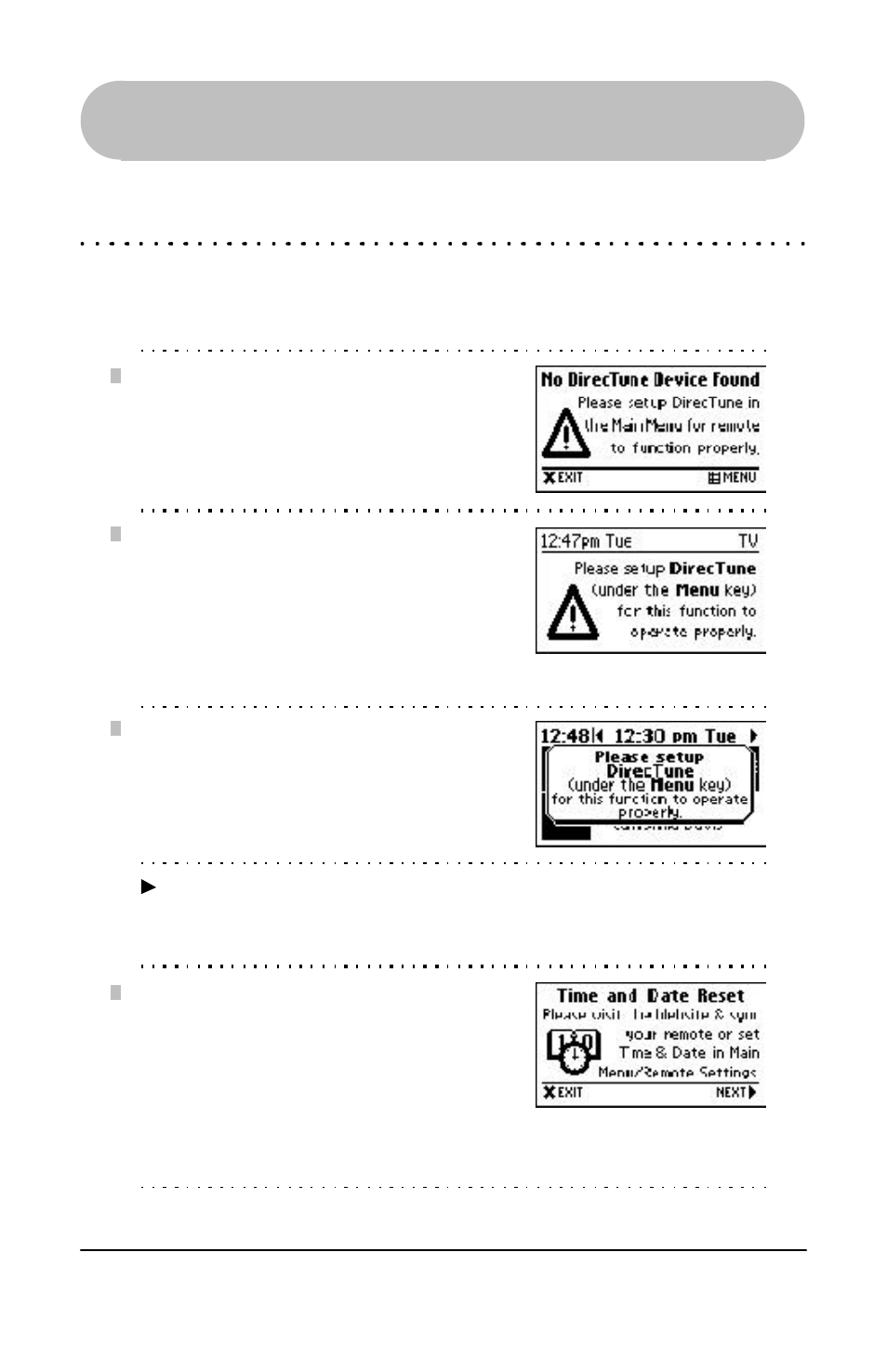 Using the remote, Alert screens | Evolve Communications RD5000 User Manual | Page 49 / 76