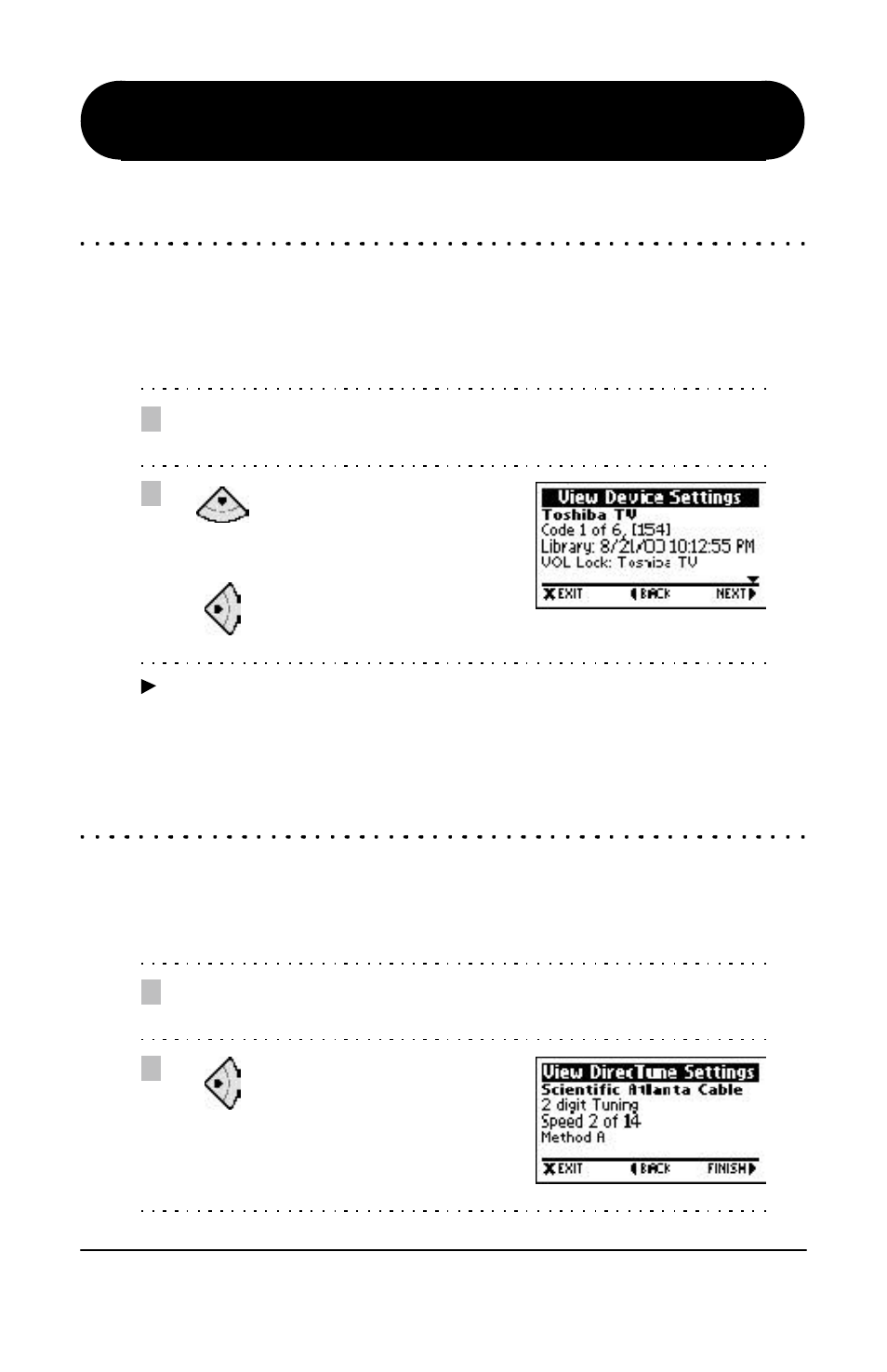 Advanced settings, View device settings, View directune | Settings | Evolve Communications RD5000 User Manual | Page 51 / 76