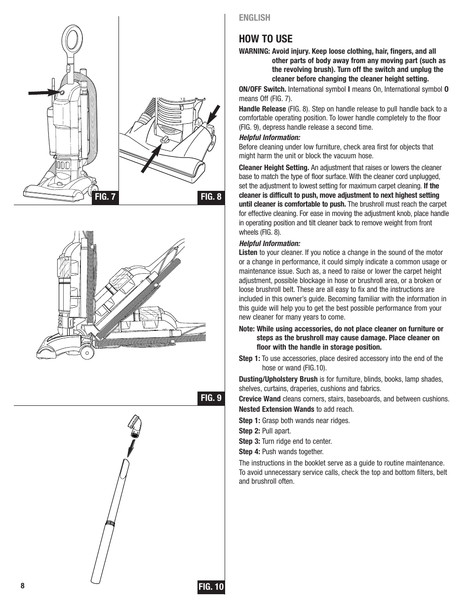 How to use | Eureka 2969 User Manual | Page 8 / 28
