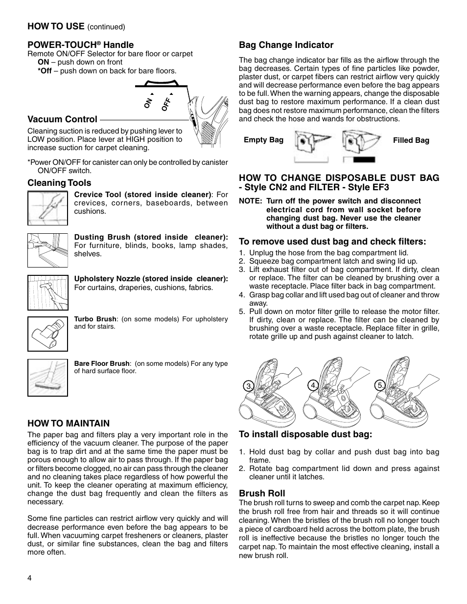 Eureka 6830 SERIES User Manual | Page 4 / 5