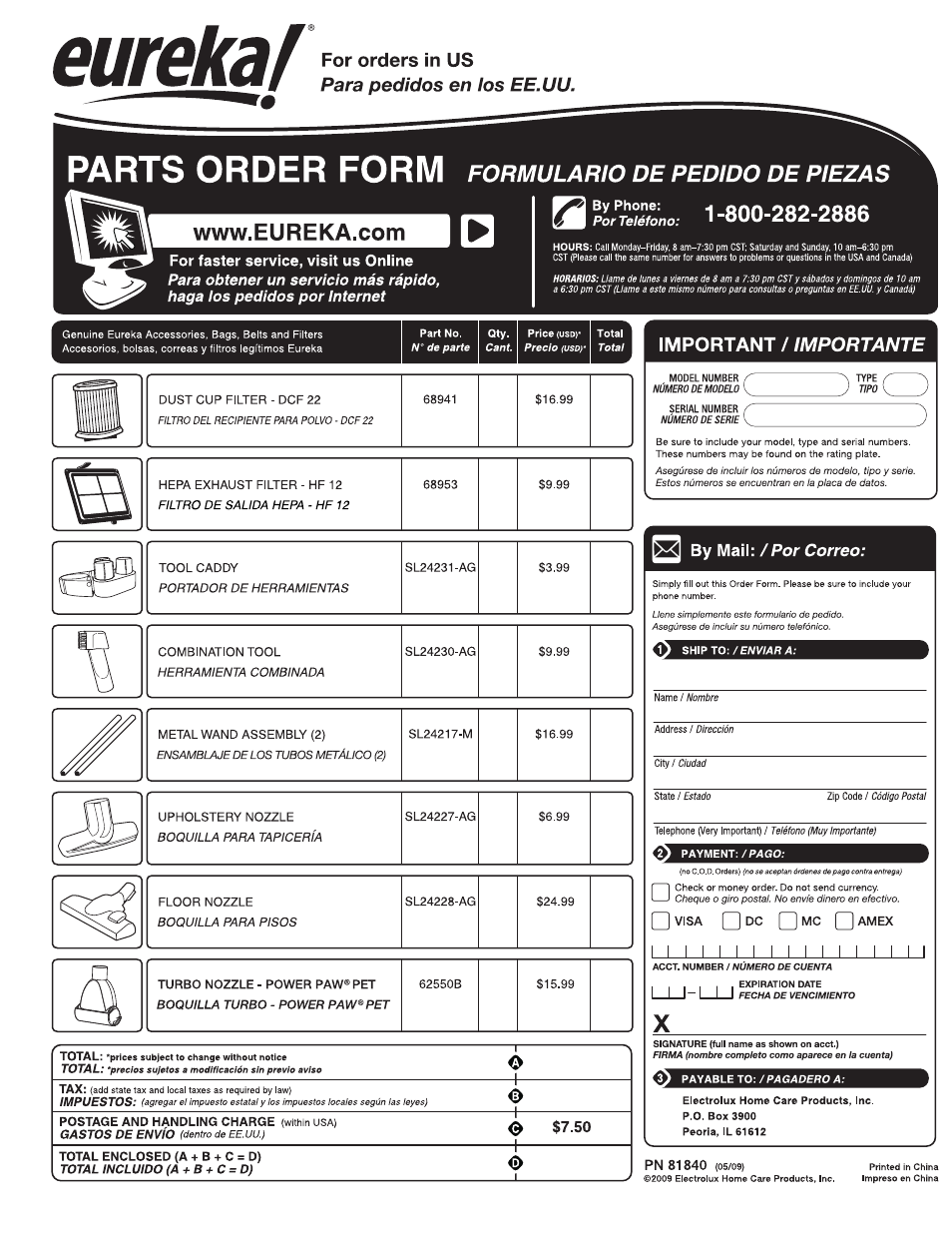 Eureka 910 User Manual | Page 16 / 16