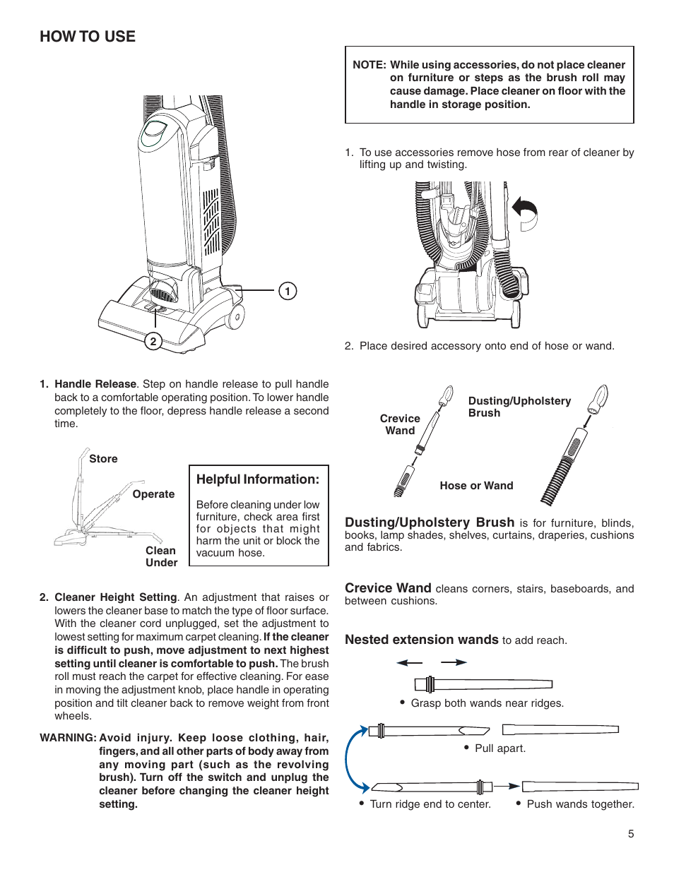 How to use | Eureka 5700-5739 User Manual | Page 5 / 10