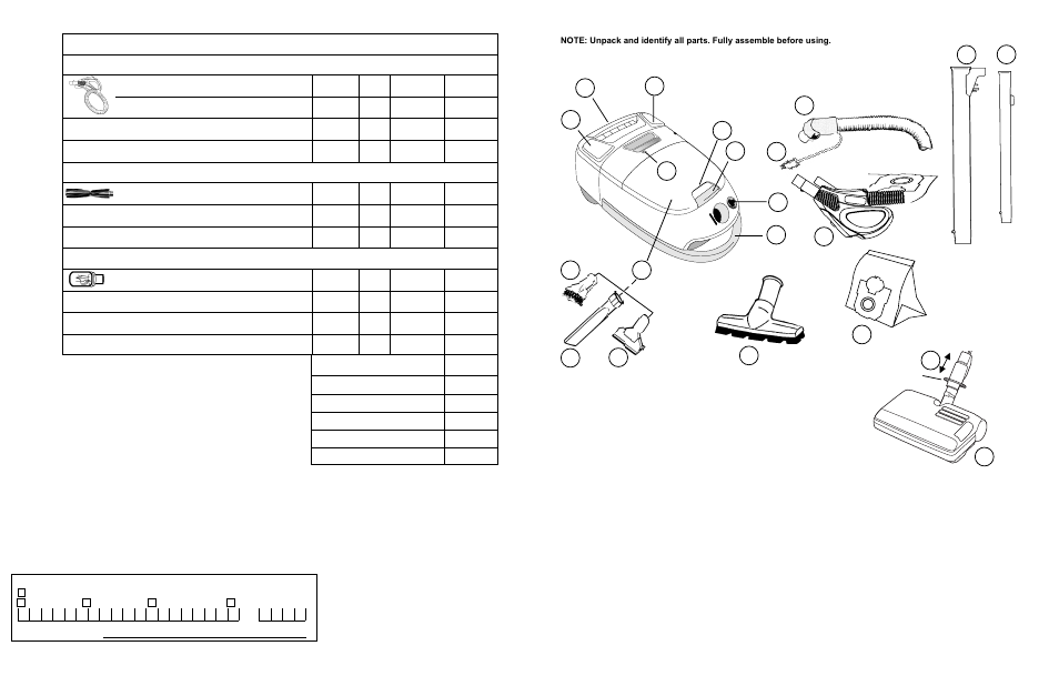 Assembly items | Eureka 6998 Series User Manual | Page 5 / 10