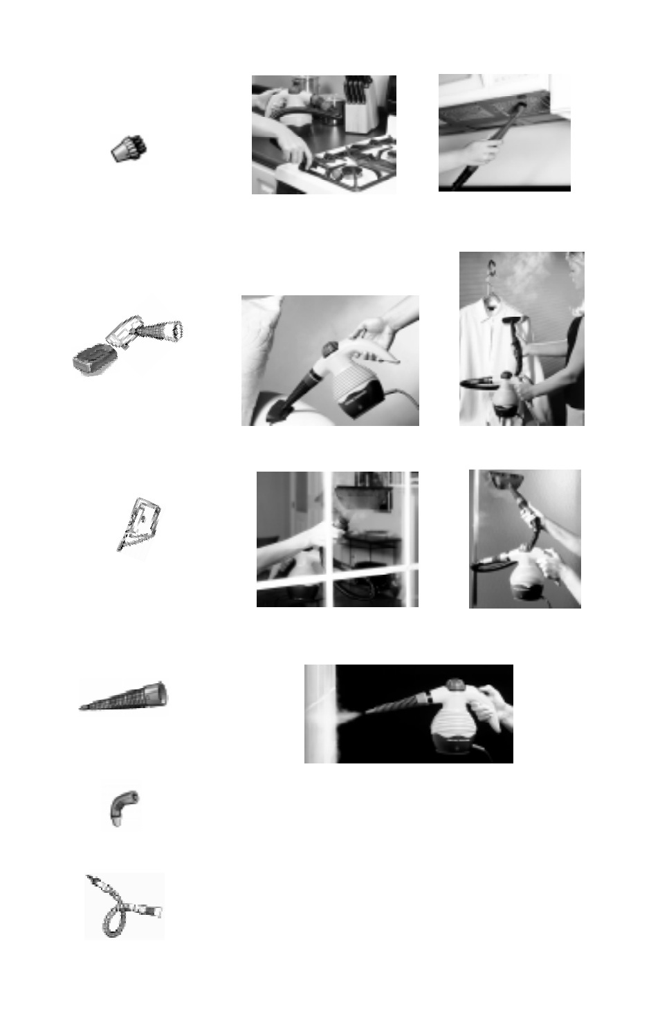 Suggested uses for attachments | Eureka 350 Series User Manual | Page 10 / 16