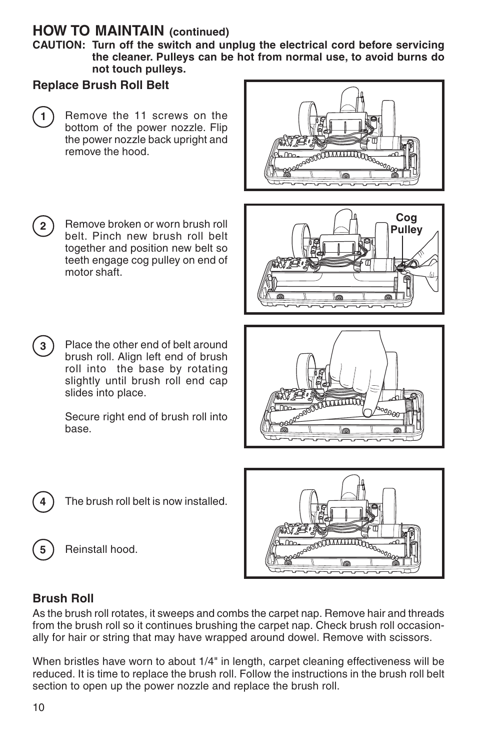 How to maintain | Eureka 410 SERIES User Manual | Page 10 / 16