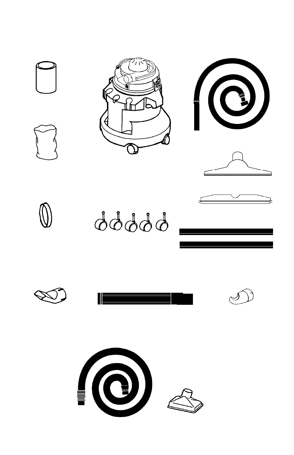 2 1/2 inch diameter tools, Contents of wet/dry vac with detachable blower | Eureka 2800 Series User Manual | Page 7 / 30