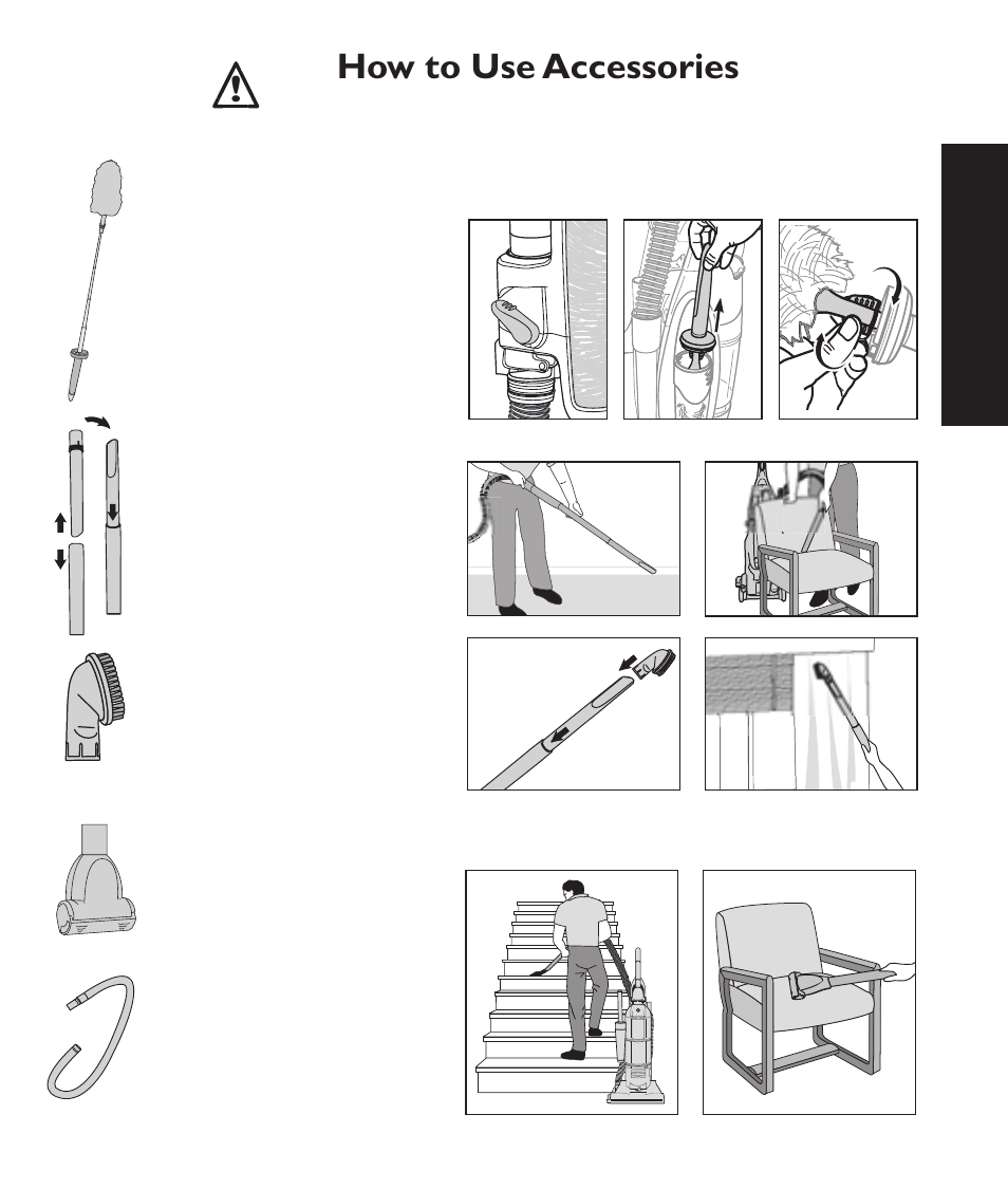 Eng l ish, How to use accessories | Eureka 2997-2999 Series User Manual | Page 5 / 8