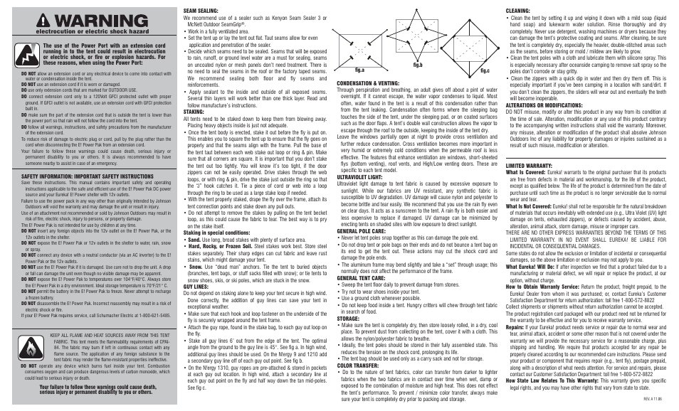 Eureka Tent User Manual | Page 2 / 2