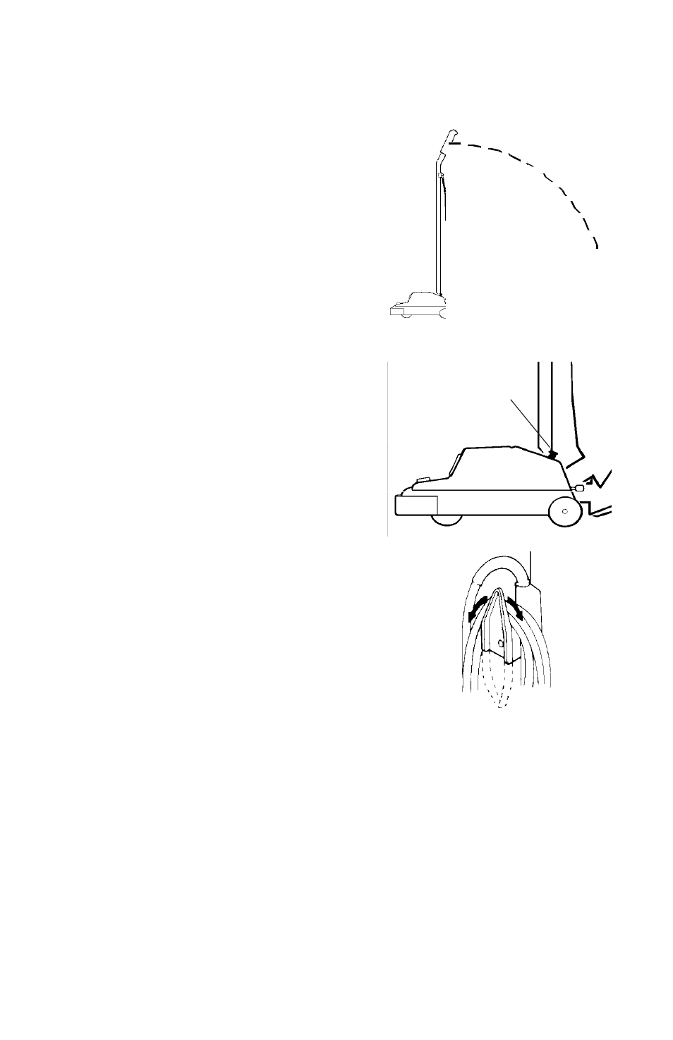 How to use, Cleaner height setting, Handle adjustment | Power switch, Cord storage | Eureka 600 User Manual | Page 7 / 12