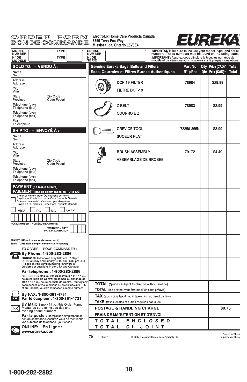 Eureka 450 User Manual | Page 18 / 22