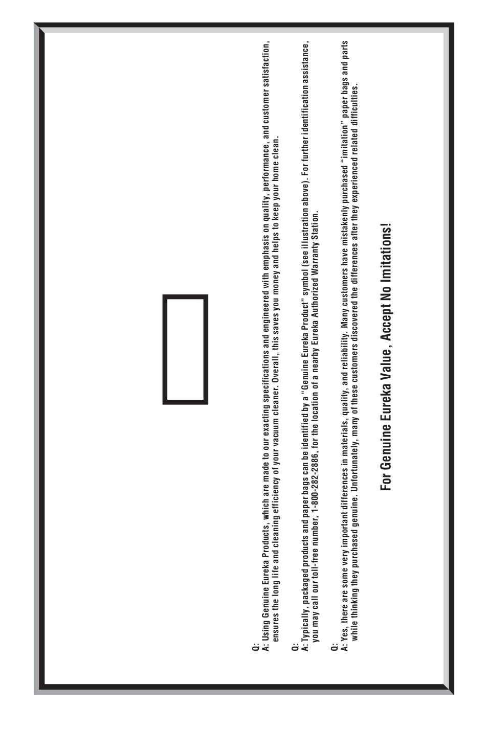 Genuine, Urther limitations and exclusions, 2002 white consolidated, ltd. printed in china | Eureka 59 User Manual | Page 12 / 12